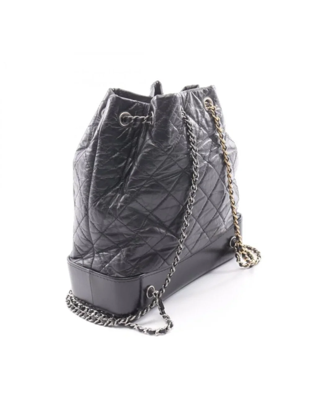 Chanel Backpack Gabriel de Black Leather Chain